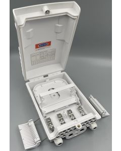 Настенна кутия, 16 порта, държач за LGX модул, бяла (FDB-16E2c)