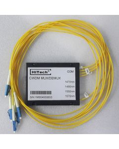 MUX/DEMUX 1470/1490/1550/1570, LC/UPC, ABS box 100x80x10mm, 2mm LSZH
