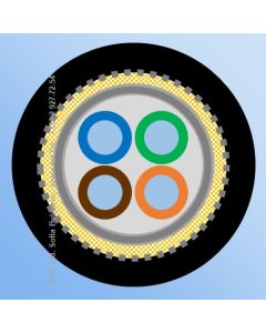 FTTH ARM 4F G657 FR Black 1000m