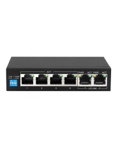 Switch AI104, 4+2 port 100Mbps AI PoE, 60W external power