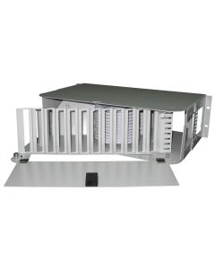 19"-21" ODF 144 порта, 3U, 12 спл. касети, 144 спл. протектори